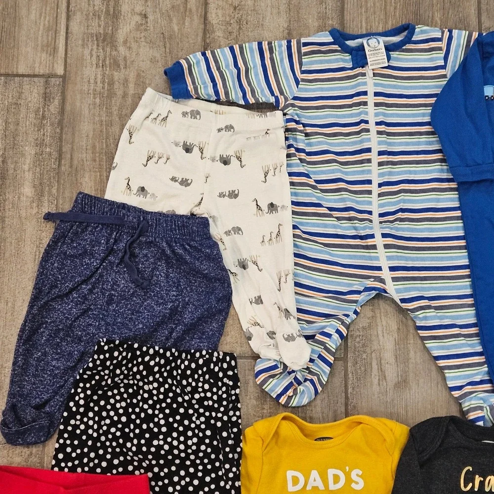 Old Navy‎ Gerber Baby Boys Clothing Lot of 23 Size 3-6M Infant Essential Basics